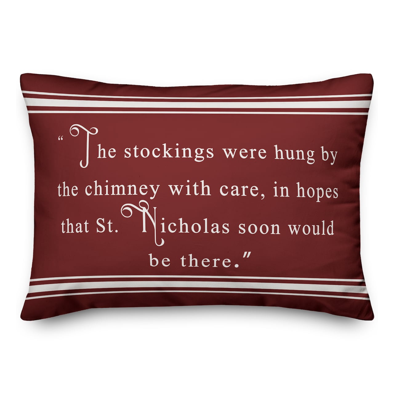 Designs Direct The Stockings Were Hung by the Chimney 14x20 Throw Pillow